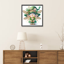 Load image into Gallery viewer, Diamond Painting - Partial Special Shaped - spring dragonfly gnome (30*30CM)