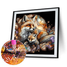 Load image into Gallery viewer, Diamond Painting - Full Round - Glass pattern fox family (40*40CM)