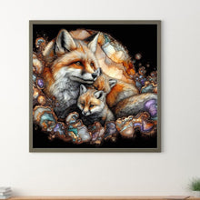 Load image into Gallery viewer, Diamond Painting - Full Round - Glass pattern fox family (40*40CM)