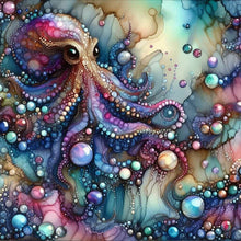 Load image into Gallery viewer, Diamond Painting - Full Round - Glass pattern octopus (40*40CM)