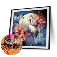 Load image into Gallery viewer, Diamond Painting - Full Round - Glass pattern red-crowned crane (40*40CM)