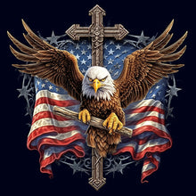Load image into Gallery viewer, Diamond Painting - Full Round - American Eagle Cross (30*30CM)