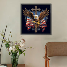Load image into Gallery viewer, Diamond Painting - Full Round - American Eagle Cross (30*30CM)