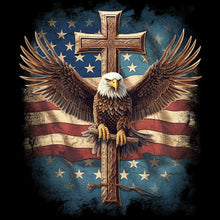Load image into Gallery viewer, Diamond Painting - Full Round - American Eagle Cross (30*30CM)