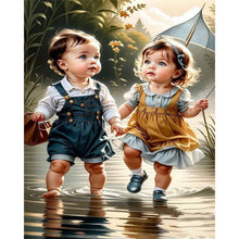 Load image into Gallery viewer, Diamond Painting - Full Square - little girl (40*50CM)