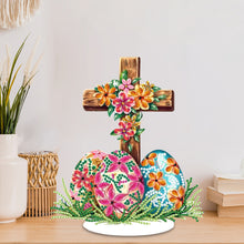 Load image into Gallery viewer, Special Shaped 5D Easter Egg Cross DIY Diamond Art Tabletop Decor Bedroom Decor