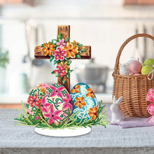 Load image into Gallery viewer, Special Shaped 5D Easter Egg Cross DIY Diamond Art Tabletop Decor Bedroom Decor