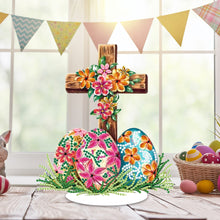 Load image into Gallery viewer, Special Shaped 5D Easter Egg Cross DIY Diamond Art Tabletop Decor Bedroom Decor