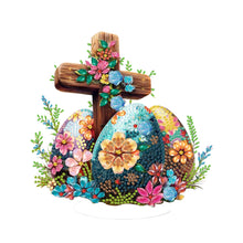 Load image into Gallery viewer, Special Shaped 5D Easter Egg Cross DIY Diamond Art Tabletop Decor Bedroom Decor