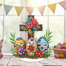 Load image into Gallery viewer, Special Shaped 5D Easter Egg Cross DIY Diamond Art Tabletop Decor Bedroom Decor