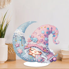 Load image into Gallery viewer, Special Shaped 5D Girl With Moon Diamond Art Tabletop Decor Bedroom Home Decor