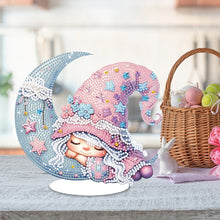 Load image into Gallery viewer, Special Shaped 5D Girl With Moon Diamond Art Tabletop Decor Bedroom Home Decor