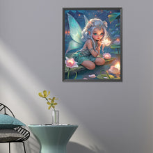 Load image into Gallery viewer, Diamond Painting - Full Round - Lotus and fairy girl (40*50CM)