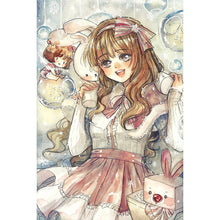 Load image into Gallery viewer, Diamond Painting - Full Round - sweet girl (40*60CM)