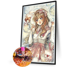 Load image into Gallery viewer, Diamond Painting - Full Round - sweet girl (40*60CM)