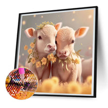 Load image into Gallery viewer, Diamond Painting - Full Round - two calves (30*30CM)