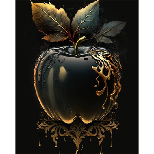 AB Diamond Painting - Full Round - black apple (40*50CM)