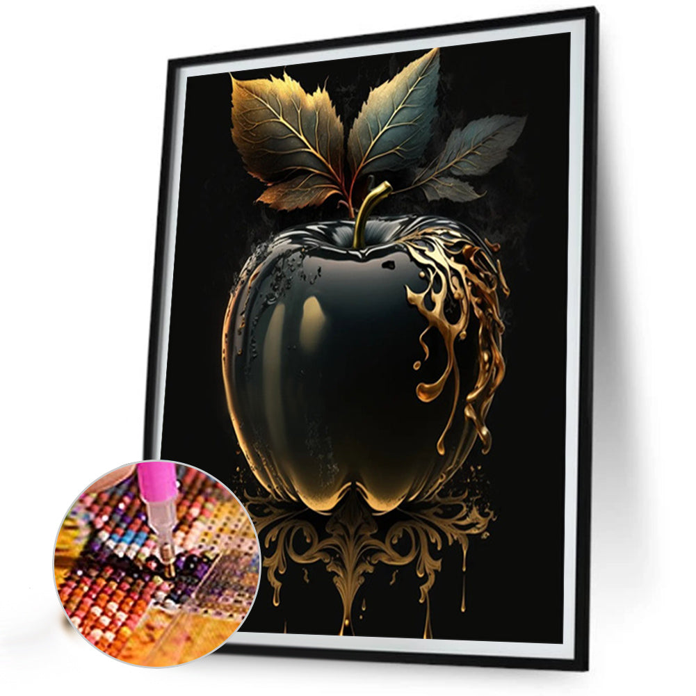 AB Diamond Painting - Full Round - black apple (40*50CM)