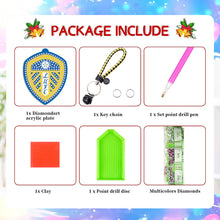 Load image into Gallery viewer, Double Side Leeds United F.C. Diamond Painting Art Keychain Pendant Home Decor