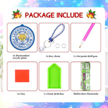 Load image into Gallery viewer, Double Sided Football Club FA Diamond Painting Art Keychain Pendant Home Decor