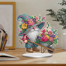 Load image into Gallery viewer, Single-Side Special Shape Spring Gnome Desktop Diamond Art Kits for Home Decor