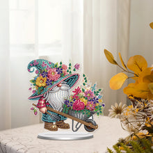 Load image into Gallery viewer, Single-Side Special Shape Spring Gnome Desktop Diamond Art Kits for Home Decor