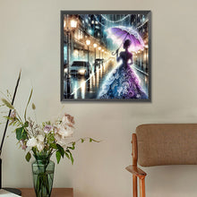 Load image into Gallery viewer, Diamond Painting - Full Round - Girl under the rain at dusk (30*30CM)