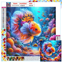 Load image into Gallery viewer, Diamond Painting - Full Square - Black Spotted Betta (30*30CM)