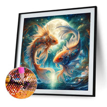 Load image into Gallery viewer, Diamond Painting - Full Square - Goldfish under the moon (30*30CM)
