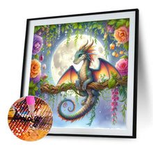 Load image into Gallery viewer, Diamond Painting - Full Square - Qinglong under the moon (30*30CM)