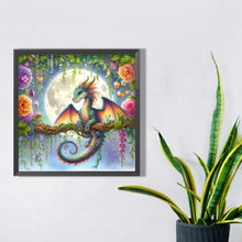 Load image into Gallery viewer, Diamond Painting - Full Square - Qinglong under the moon (30*30CM)