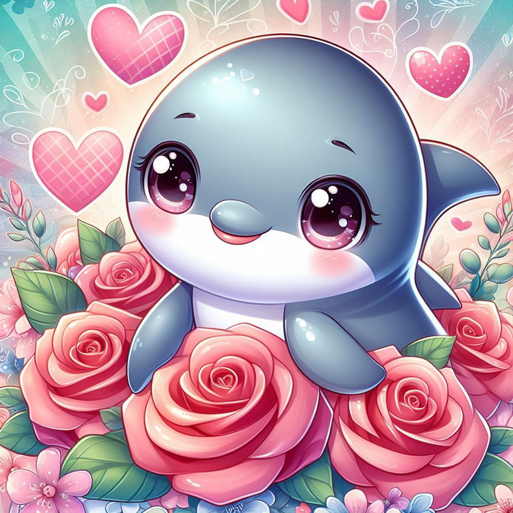 Diamond Painting - Full Round - dolphin (30*30CM)