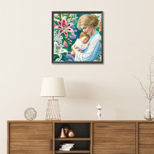 Load image into Gallery viewer, Diamond Painting - Partial Special Shaped - mother and son (30*30CM)