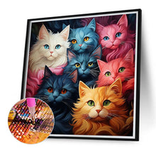 Load image into Gallery viewer, Diamond Painting - Full Round - Colorful cats (40*40CM)