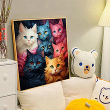 Load image into Gallery viewer, Diamond Painting - Full Round - Colorful cats (40*40CM)