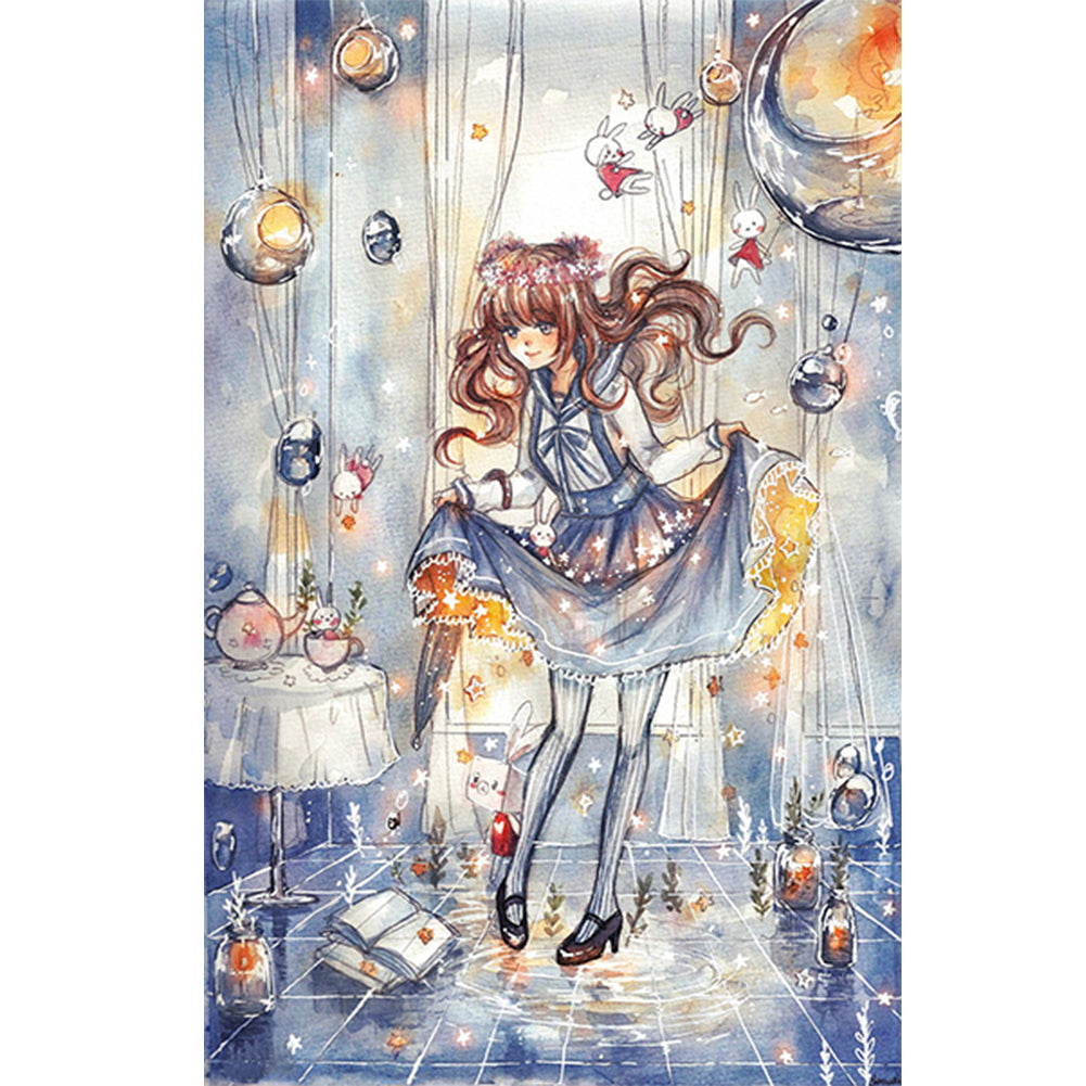 Diamond Painting - Full Round - cartoon girl (40*60CM)