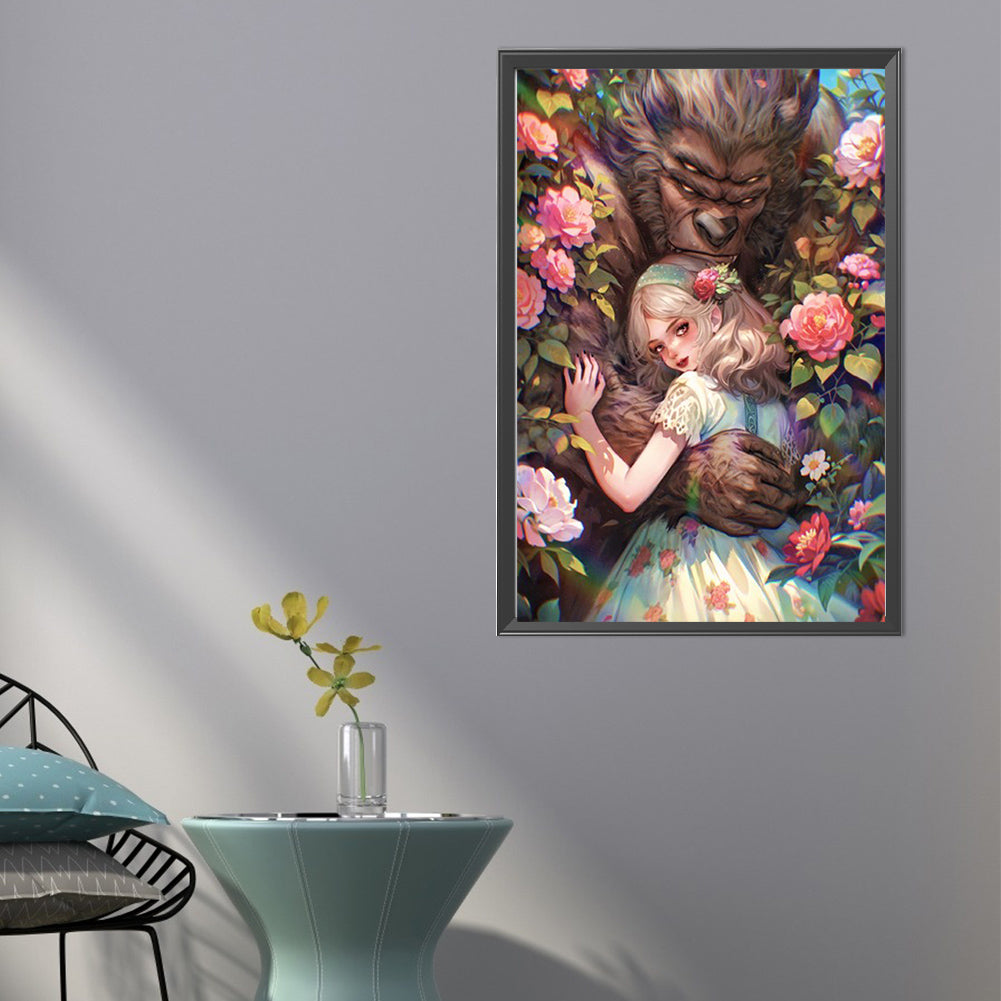 AB Diamond Painting - Full Round - beauty and the beast (40*60CM)