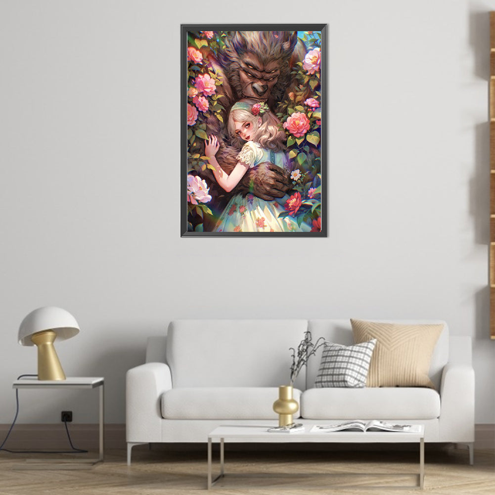 AB Diamond Painting - Full Round - beauty and the beast (40*60CM)