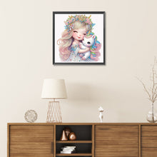 Load image into Gallery viewer, Diamond Painting - Partial Special Shaped - pink girl unicorn (30*30cm)