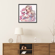 Load image into Gallery viewer, Diamond Painting - Partial Special Shaped - pink girl unicorn (30*30cm)