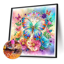 Load image into Gallery viewer, Diamond Painting - Partial Special Shaped - flowers butterfly (30*30CM)