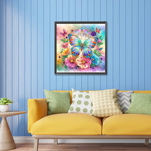 Load image into Gallery viewer, Diamond Painting - Partial Special Shaped - flowers butterfly (30*30CM)