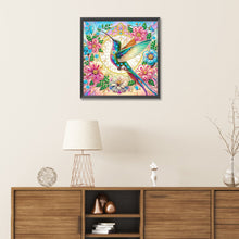Load image into Gallery viewer, Diamond Painting - Partial Special Shaped - flower hummingbird (30*30CM)