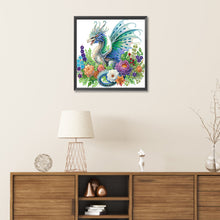 Load image into Gallery viewer, Diamond Painting - Partial Special Shaped - flower dragon (30*30CM)