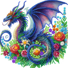 Load image into Gallery viewer, Diamond Painting - Partial Special Shaped - flower dragon (30*30CM)