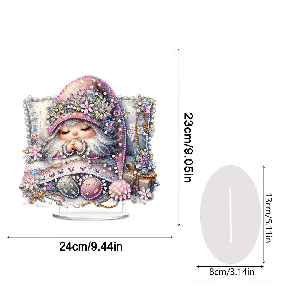 Special Shape Single-Side Sleeping Gnome Desktop Diamond Art Kits for Home Decor