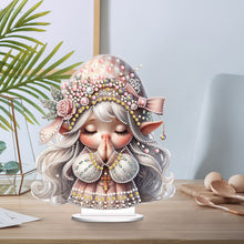 Load image into Gallery viewer, Special Shape Single-Side Prayer Gnome Desktop Diamond Art Kits for Home Decor