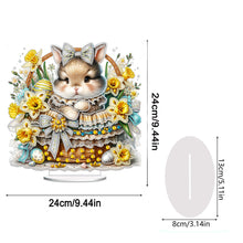 Load image into Gallery viewer, Easter Special Shape Desktop Diamond Art Kit for Adults Beginner (Basket Bunny)
