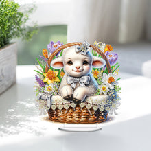 Load image into Gallery viewer, Easter Special Shape Desktop Diamond Art Kit for Adults Beginner (Basket Lamb)