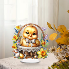 Load image into Gallery viewer, Easter Special Shape Desktop Diamond Art Kit for Adults Beginner (Basket Chick)